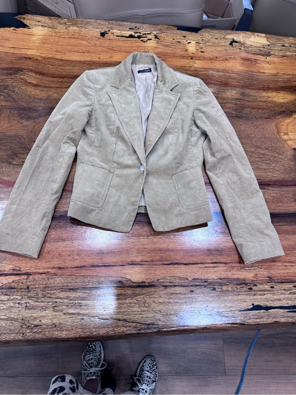 Tahari Light Beige Tailored Blazer